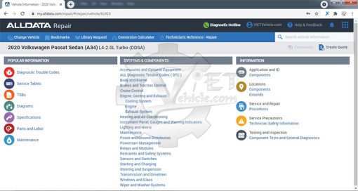 alldata online display