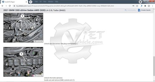 disassembly, reassembly in alldata online