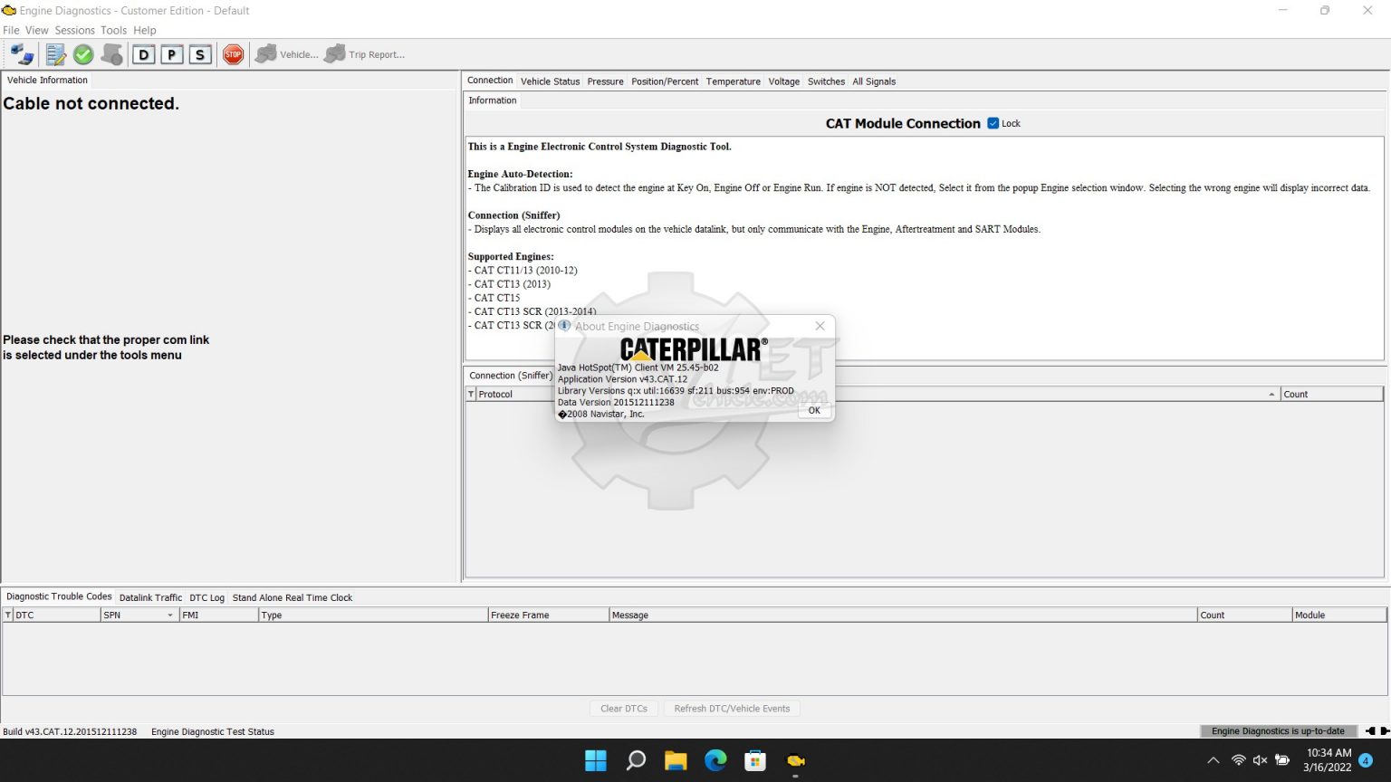 NAVISTAR ENGINE DIAGNOSTIC CAT v43.12