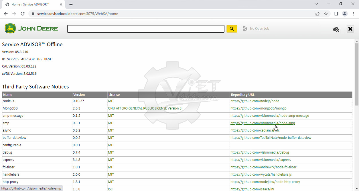 John Deere Service Advisor 5.3.210 Construction & Foresty Equipment 10.2022