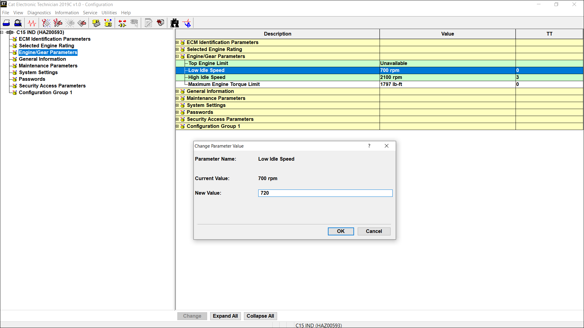 Accessing Parameter Lockout on CAT ET Software