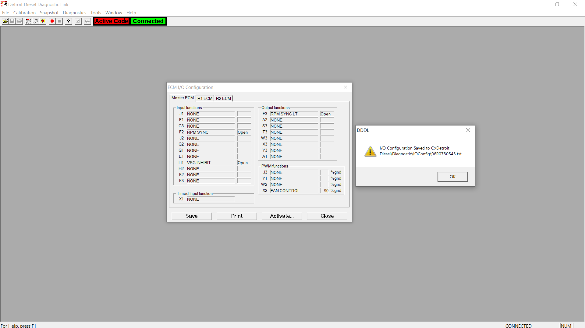 ECM I-O Configuration on DDDL 6.xx