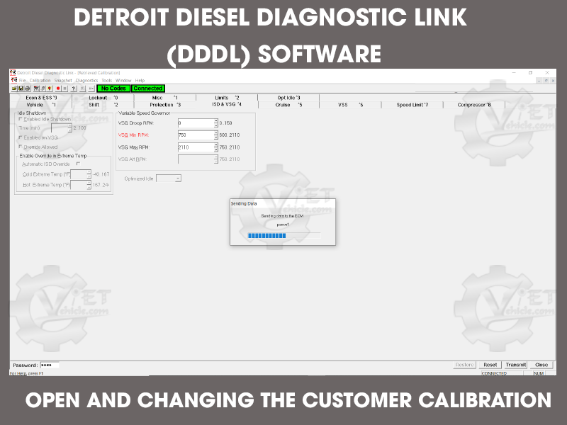 open and changing the customer calibration 10