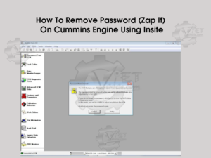 How To Remove Password (Zap It) On Cummins Engine Using Insite 1 How To Remove Password Zap It