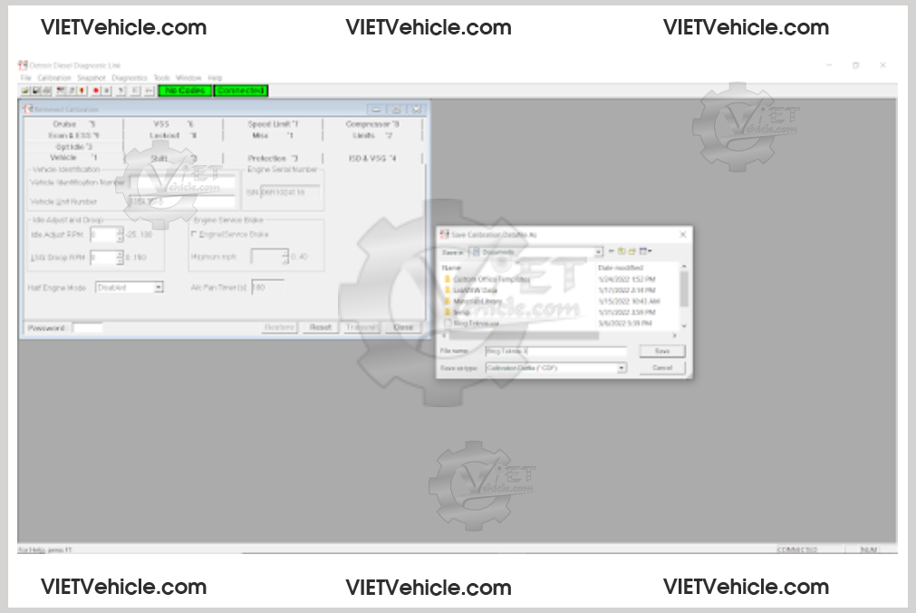 How To Retrieve And Save Fleet Calibration On Detroit Engine 5