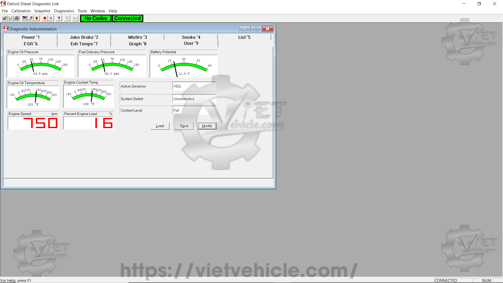 Diagnostic Instrumentation Function On Detroit DDDL 1