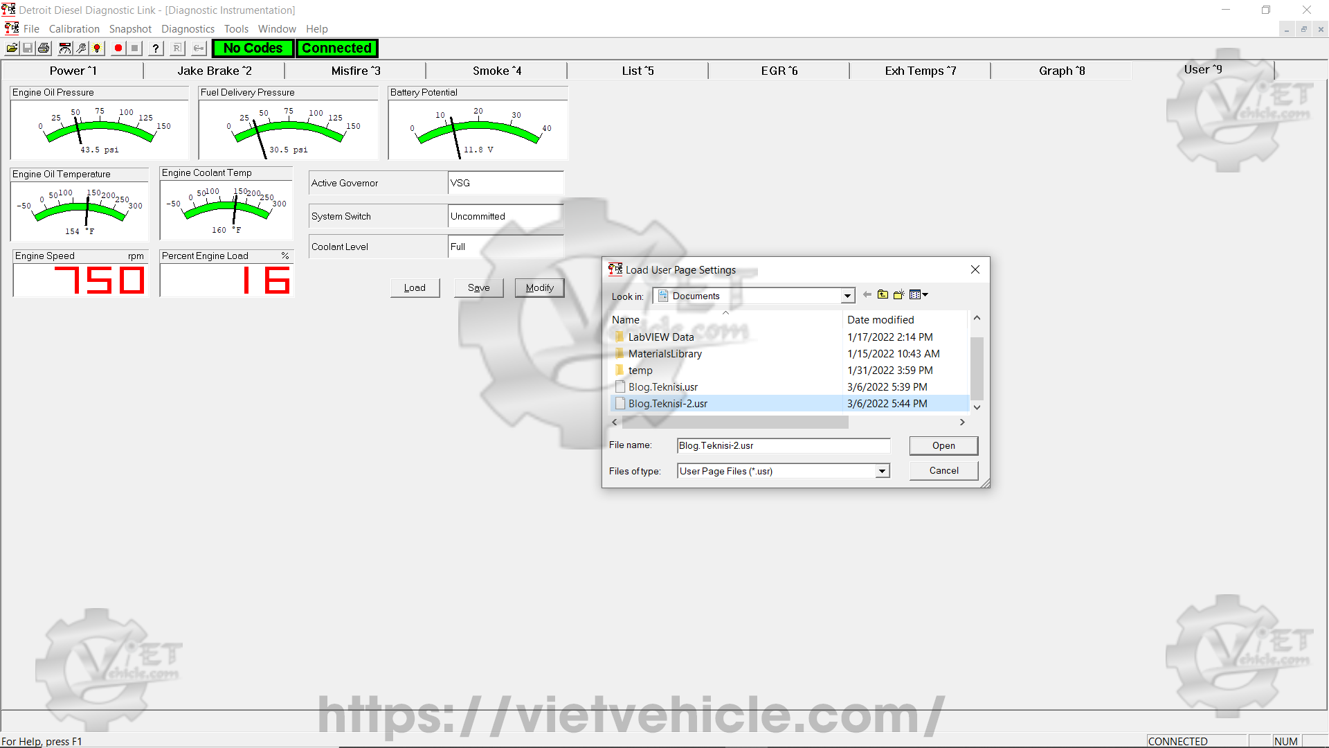Diagnostic Instrumentation Function On Detroit DDDL 12