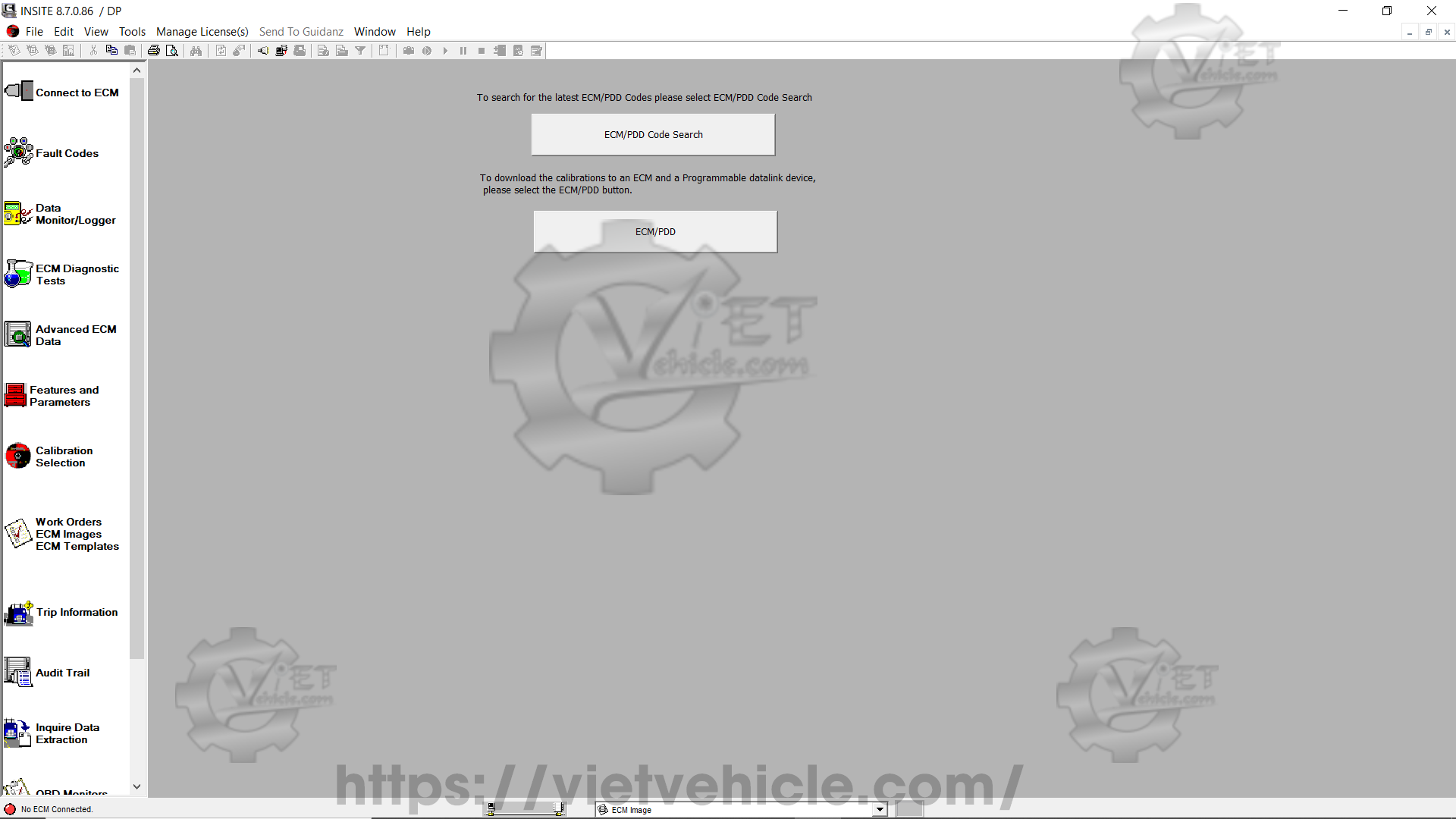 How to use Calibration selection 1