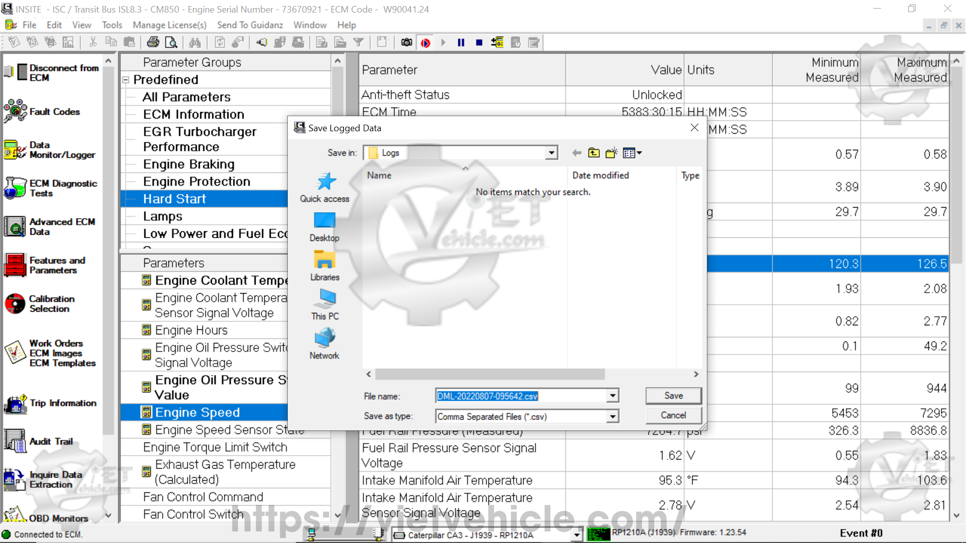 How to use Data monitor on Cummins Insite 11