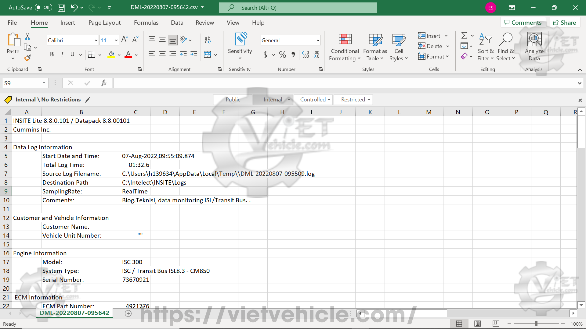 How to use Data monitor on Cummins Insite 13