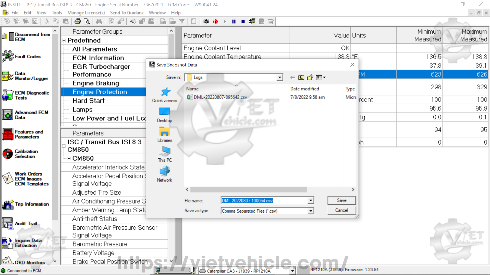 How to use Data monitor on Cummins Insite 14