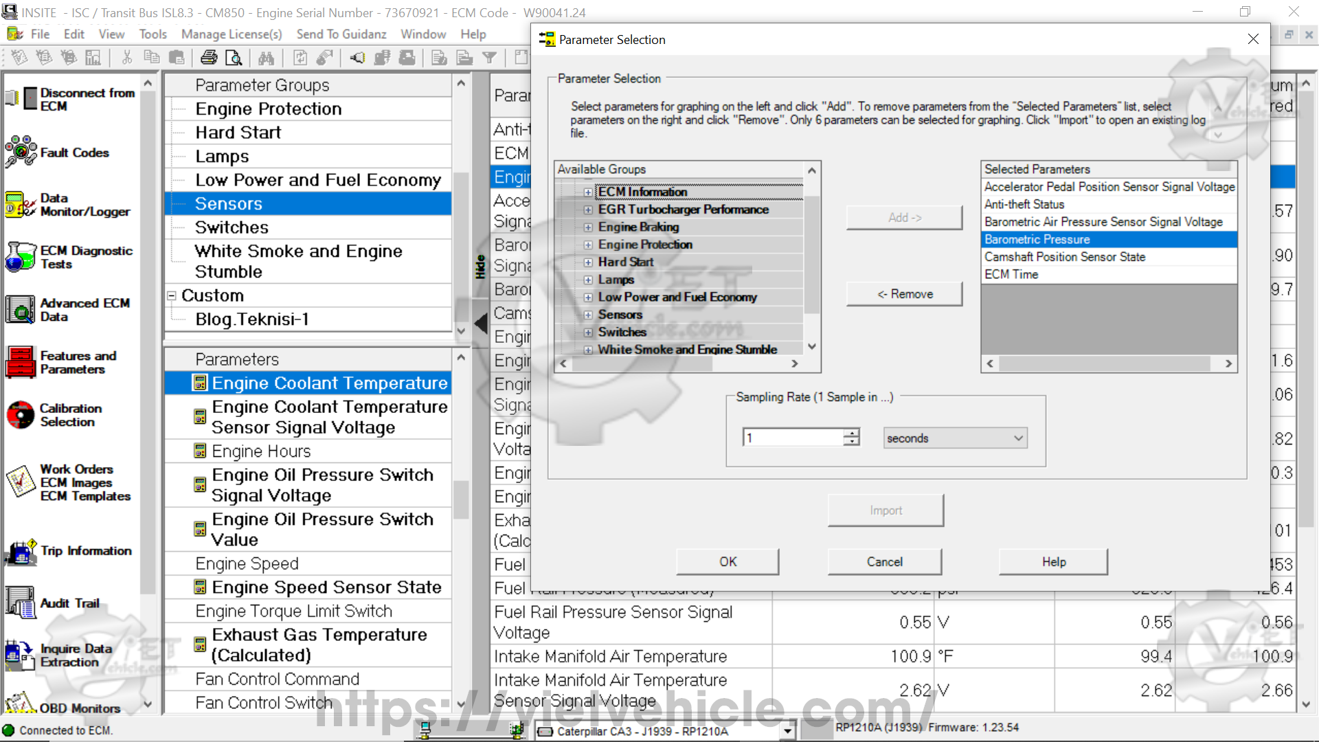 How to use Data monitor on Cummins Insite 5
