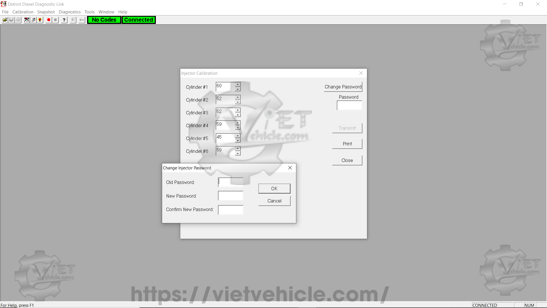 How to calibration injector on Detroit engine using DDDL 3