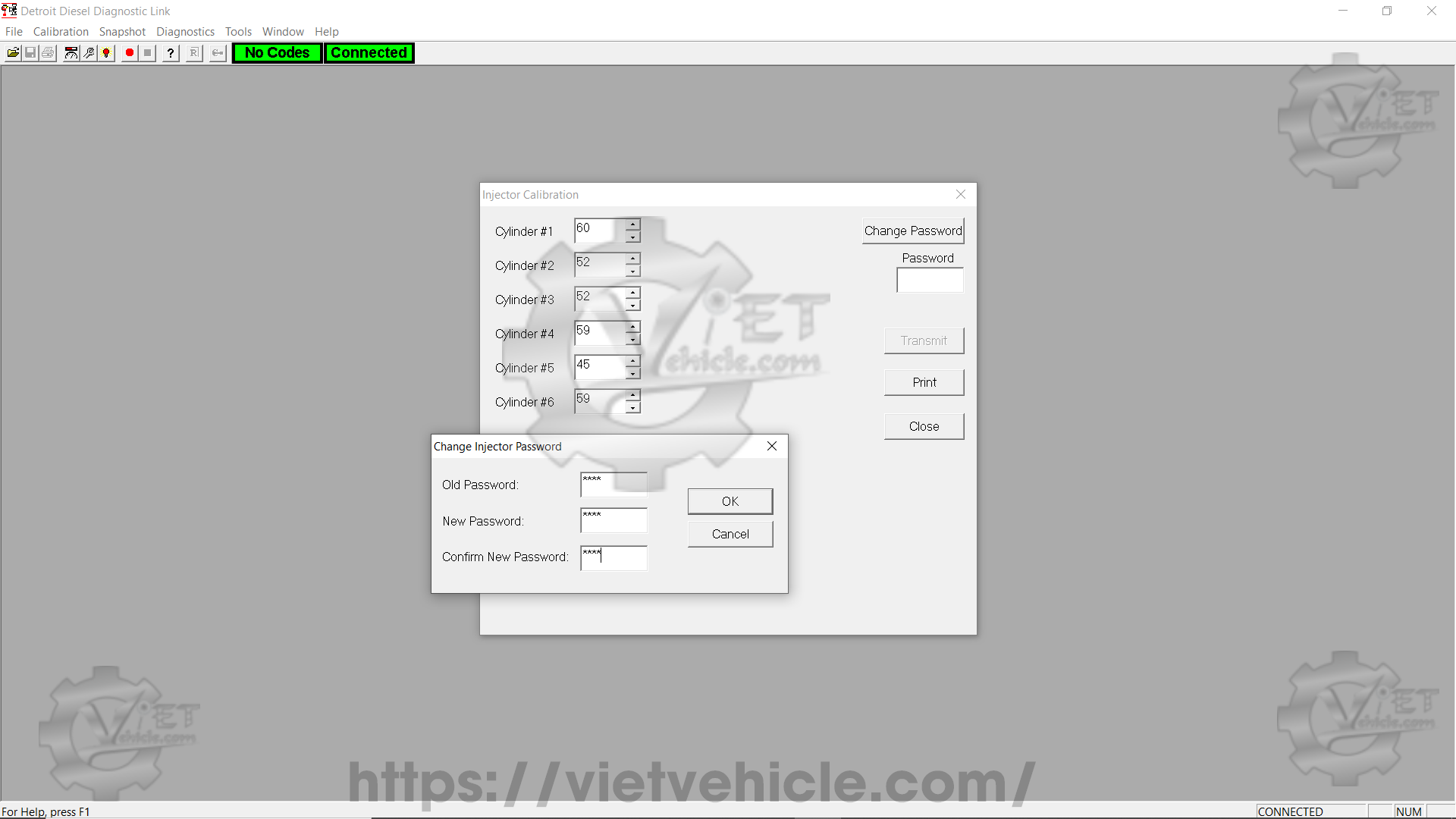 How to calibration injector on Detroit engine using DDDL 4