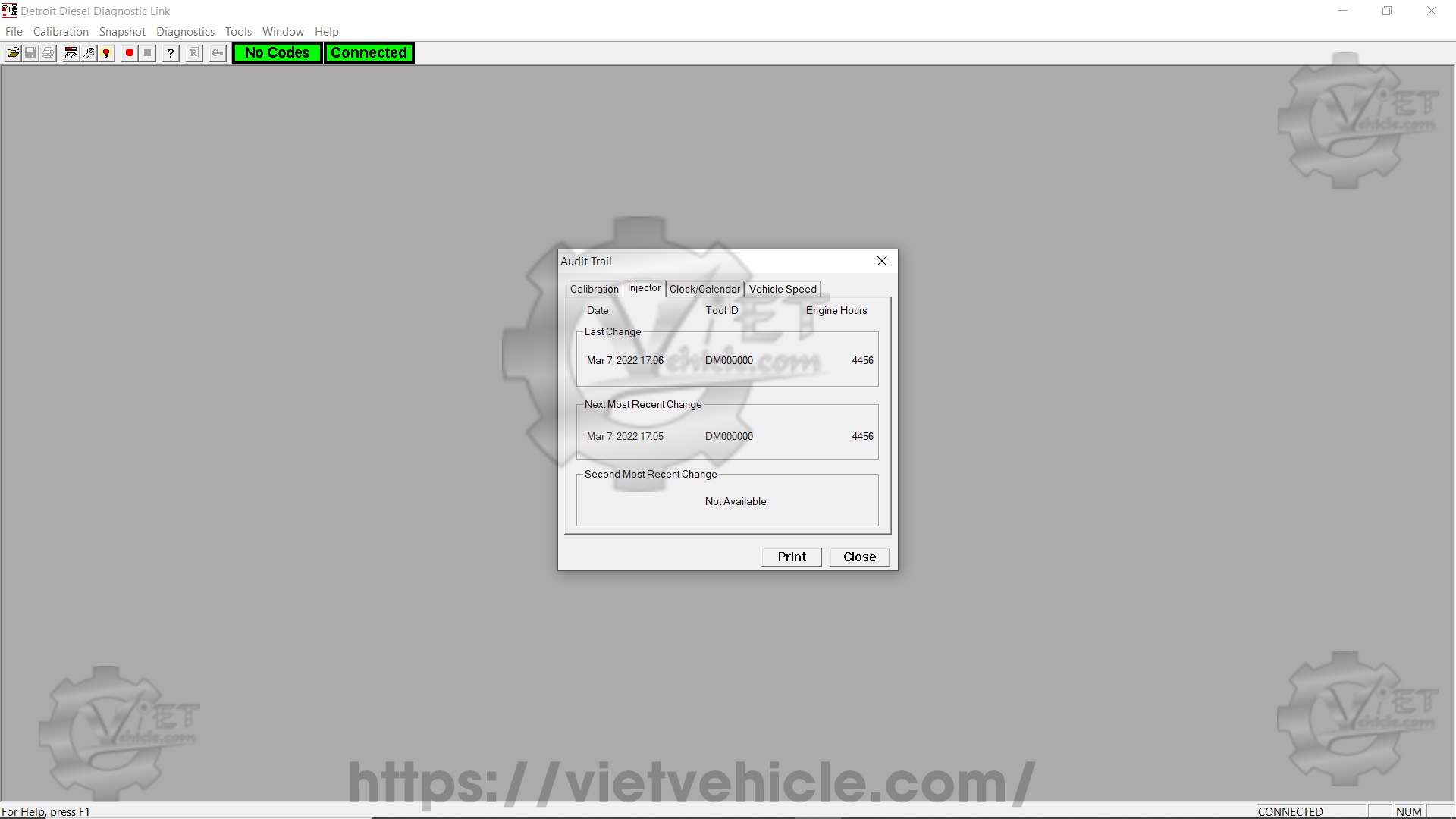 How to calibration injector on Detroit engine using DDDL 7