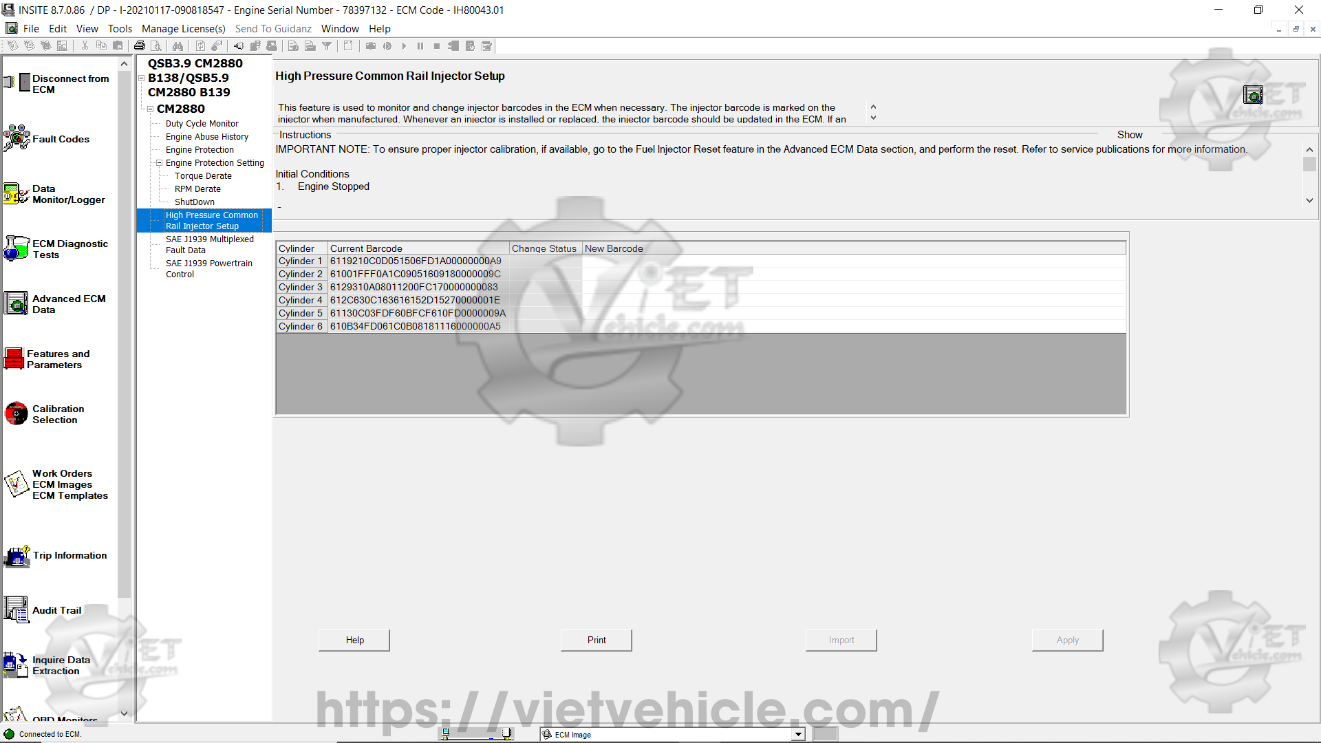 How to use Advanced ECM data on Cummins Insite 10