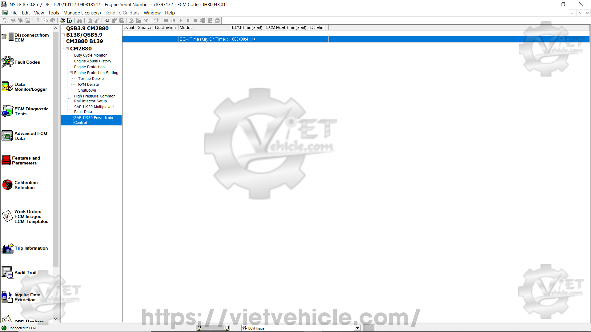 How to use Advanced ECM data on Cummins Insite 12