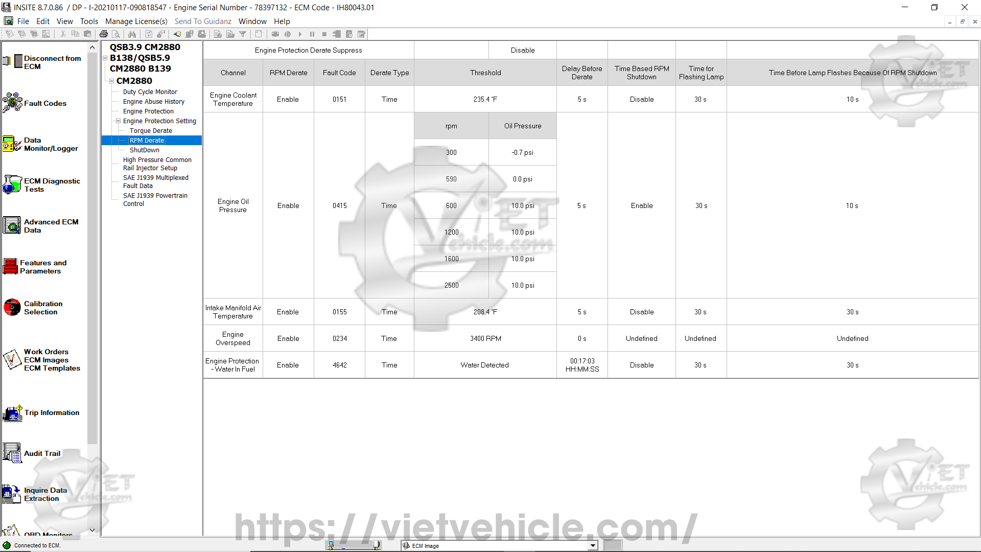 How to use Advanced ECM data on Cummins Insite 7
