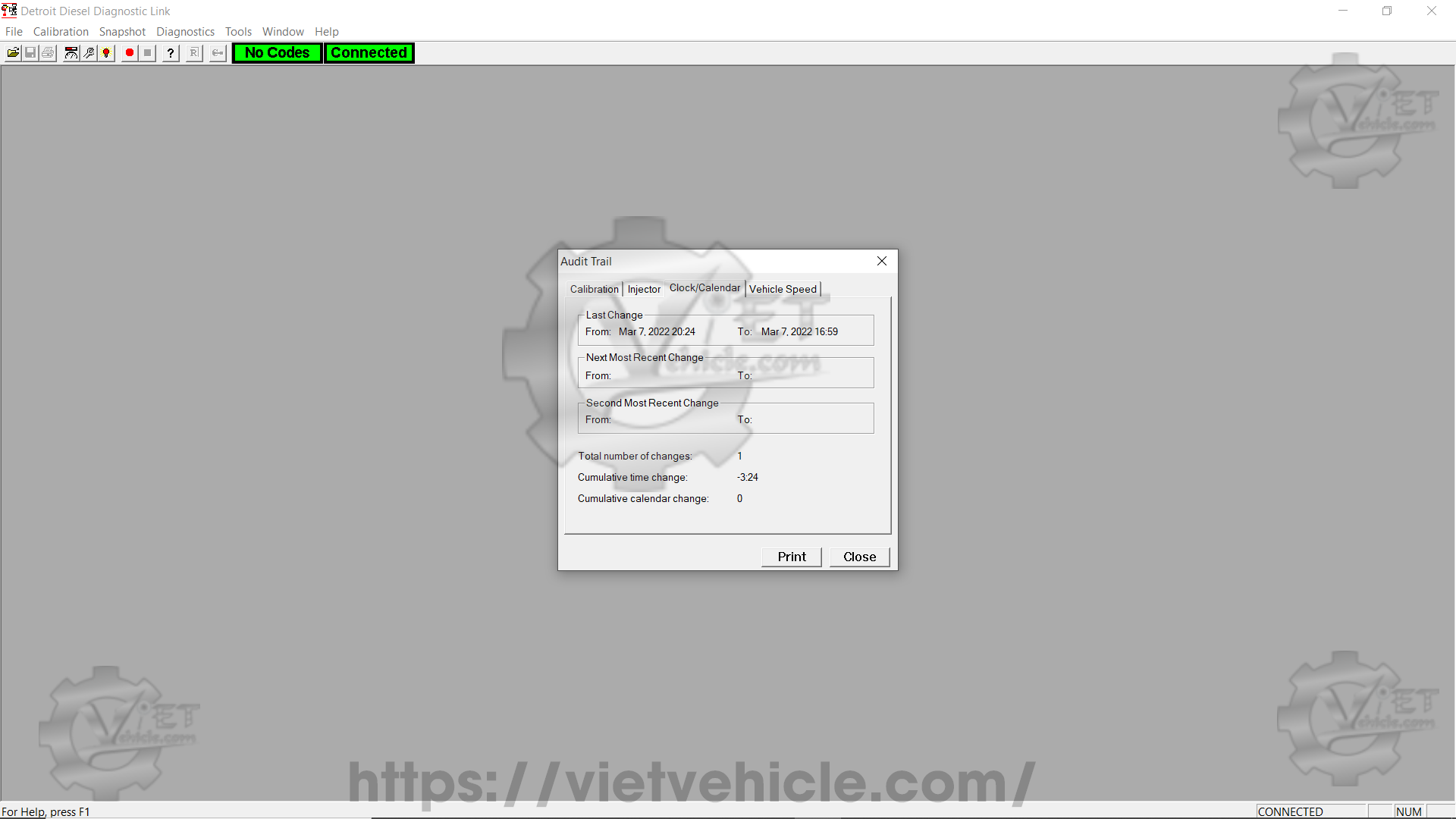How to use Audit trail function and set ECM clock on Detroit DDDL 6