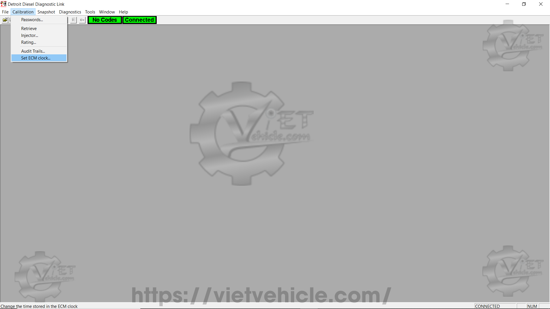 How to use Audit trail function and set ECM clock on Detroit DDDL 7