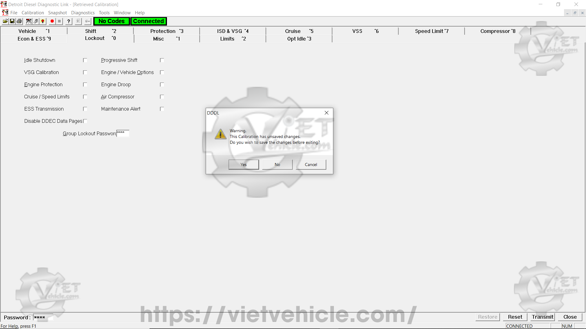 How to use Lockout function on Detroit DDDL 1