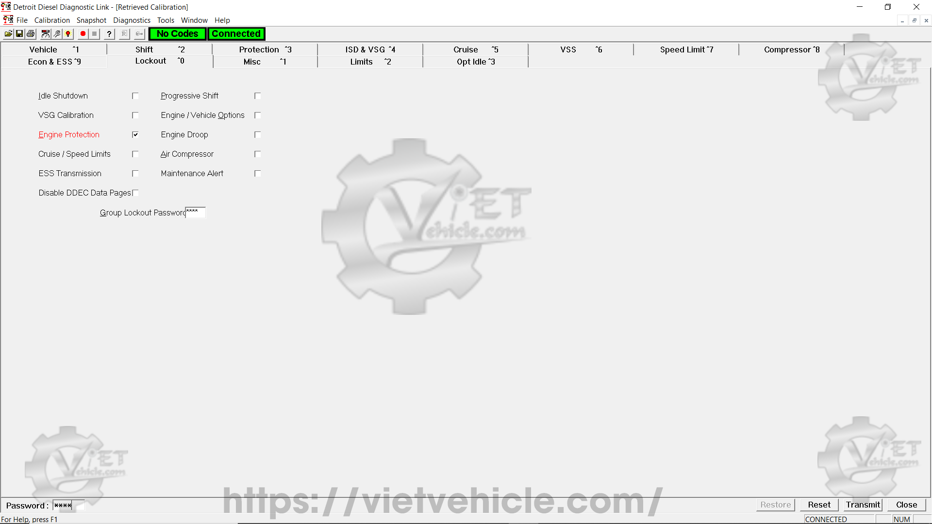 How to use Lockout function on Detroit DDDL 5
