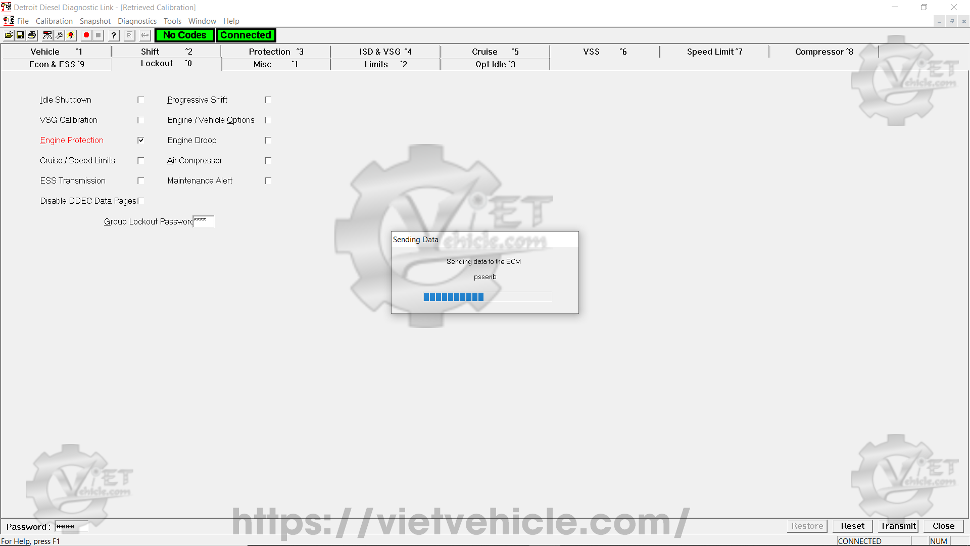 How to use Lockout function on Detroit DDDL 6