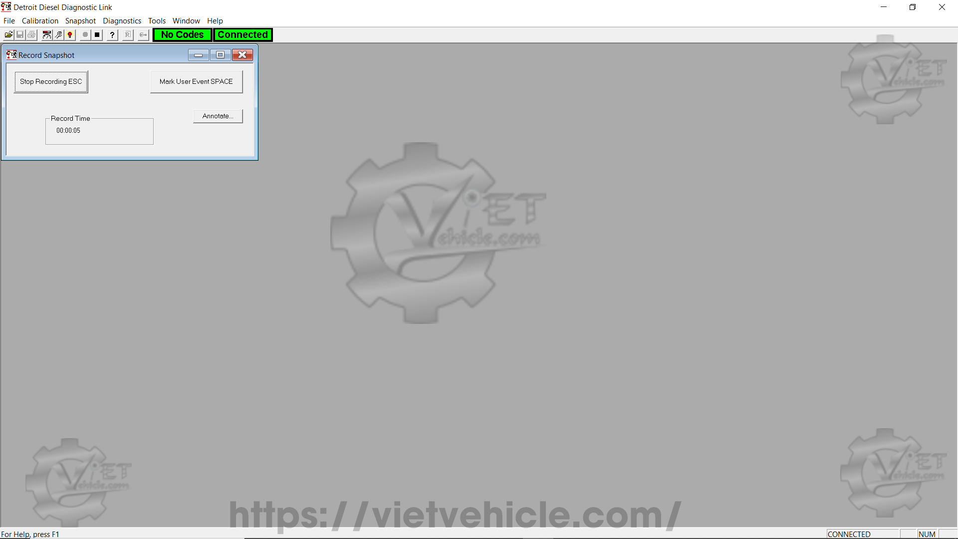 How to use Snapshot function on Detroit DDDL 3