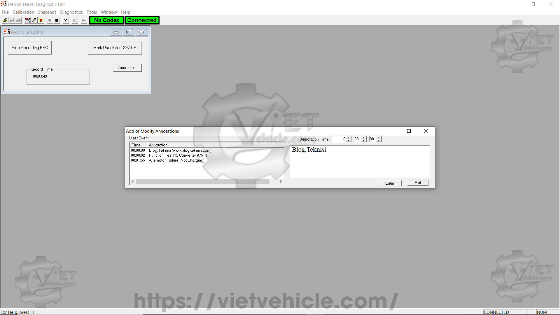 How to use Snapshot function on Detroit DDDL 4