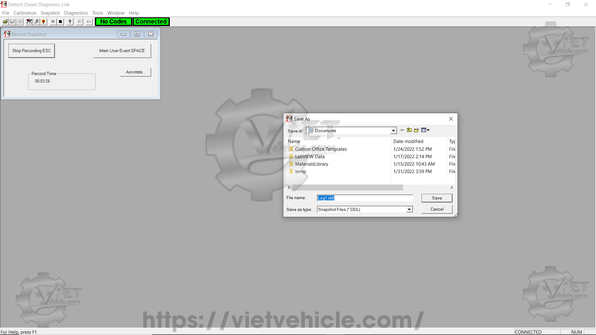 How to use Snapshot function on Detroit DDDL 6