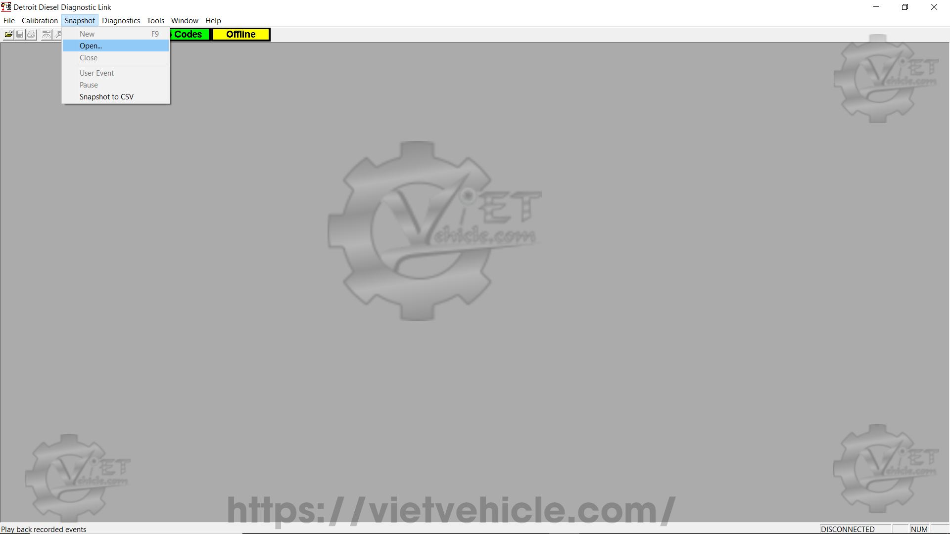 How to use Snapshot function on Detroit DDDL 7