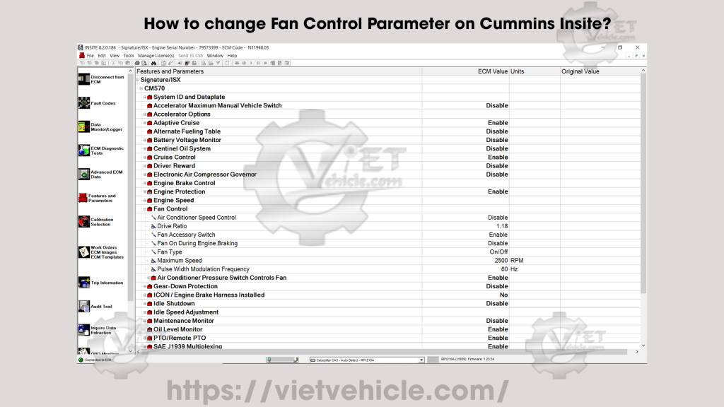 How to change Fan Control Parameter on Cummins Insite avatar