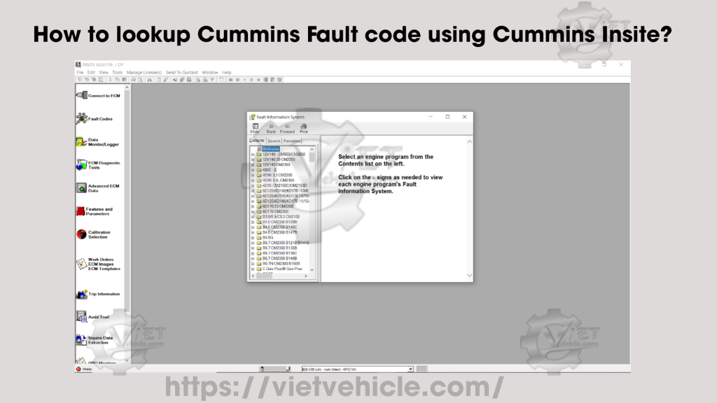 How to lookup Cummins Fault code using Cummins Insite
