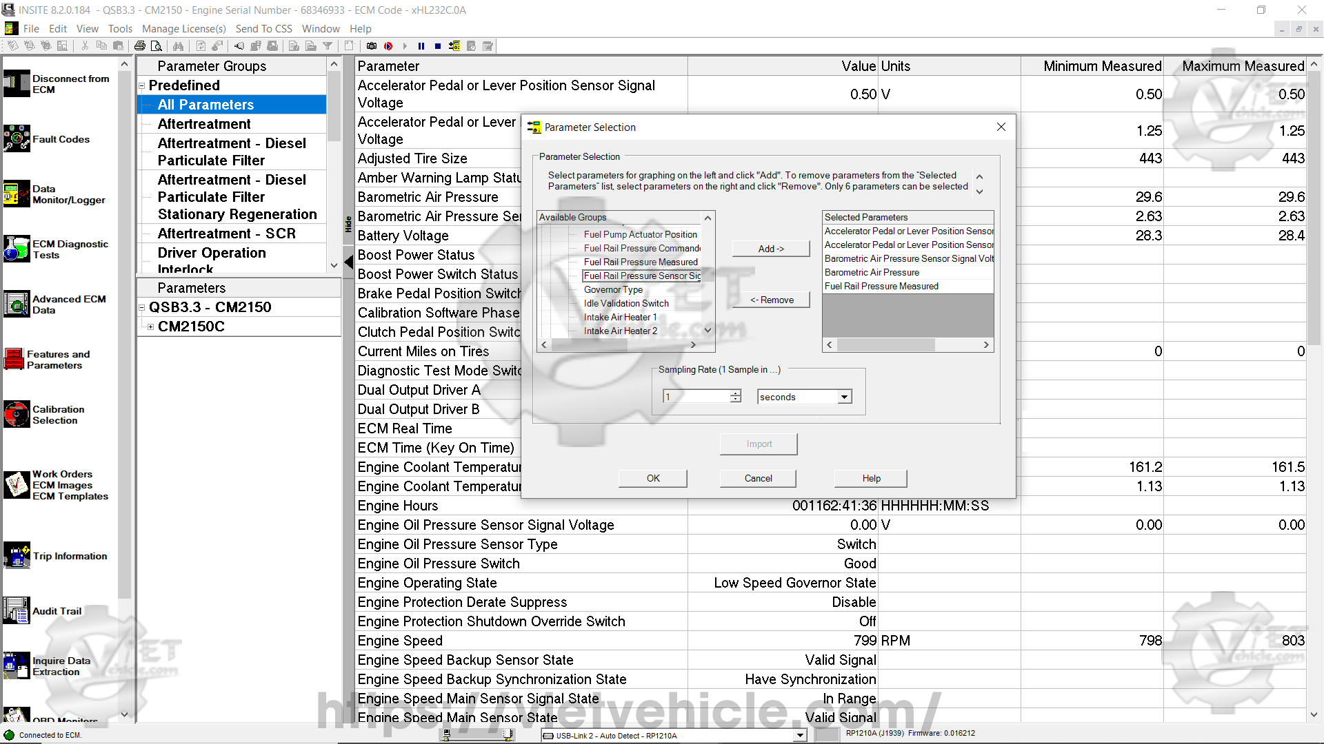 How to use Graphical Monitoring function on Cummins Insite 3