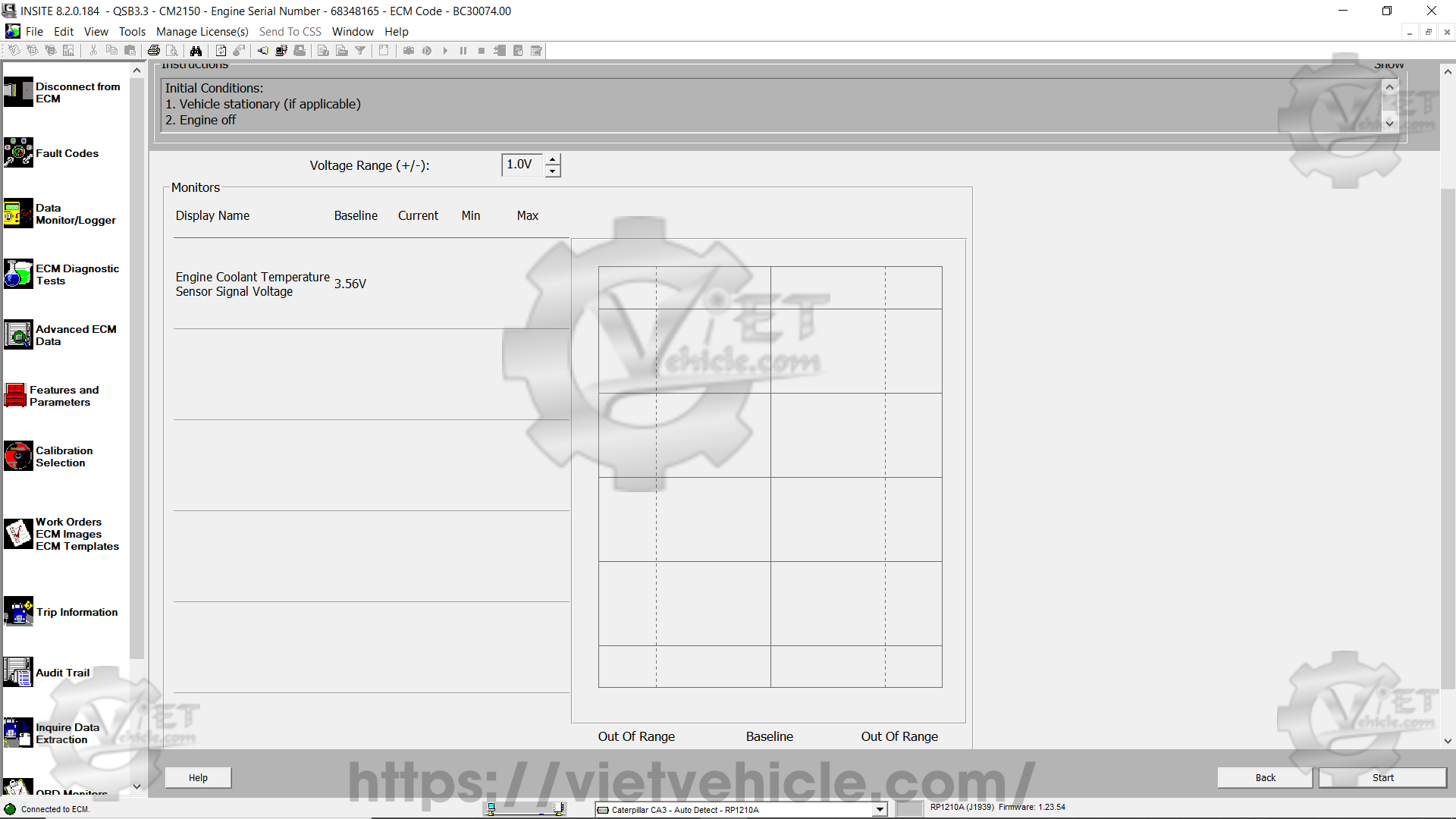 How to use Switch and Sensor Intermittent connection test function on Cummins Insite 4