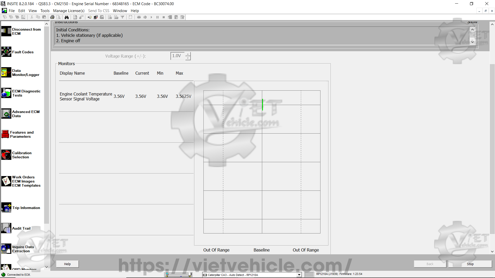 How to use Switch and Sensor Intermittent connection test function on Cummins Insite 5