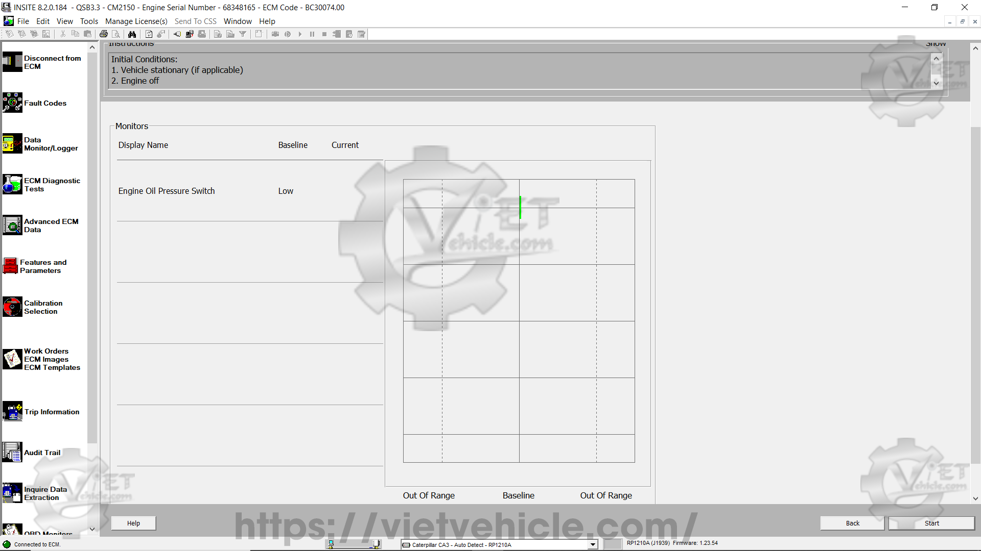 How to use Switch and Sensor Intermittent connection test function on Cummins Insite 8