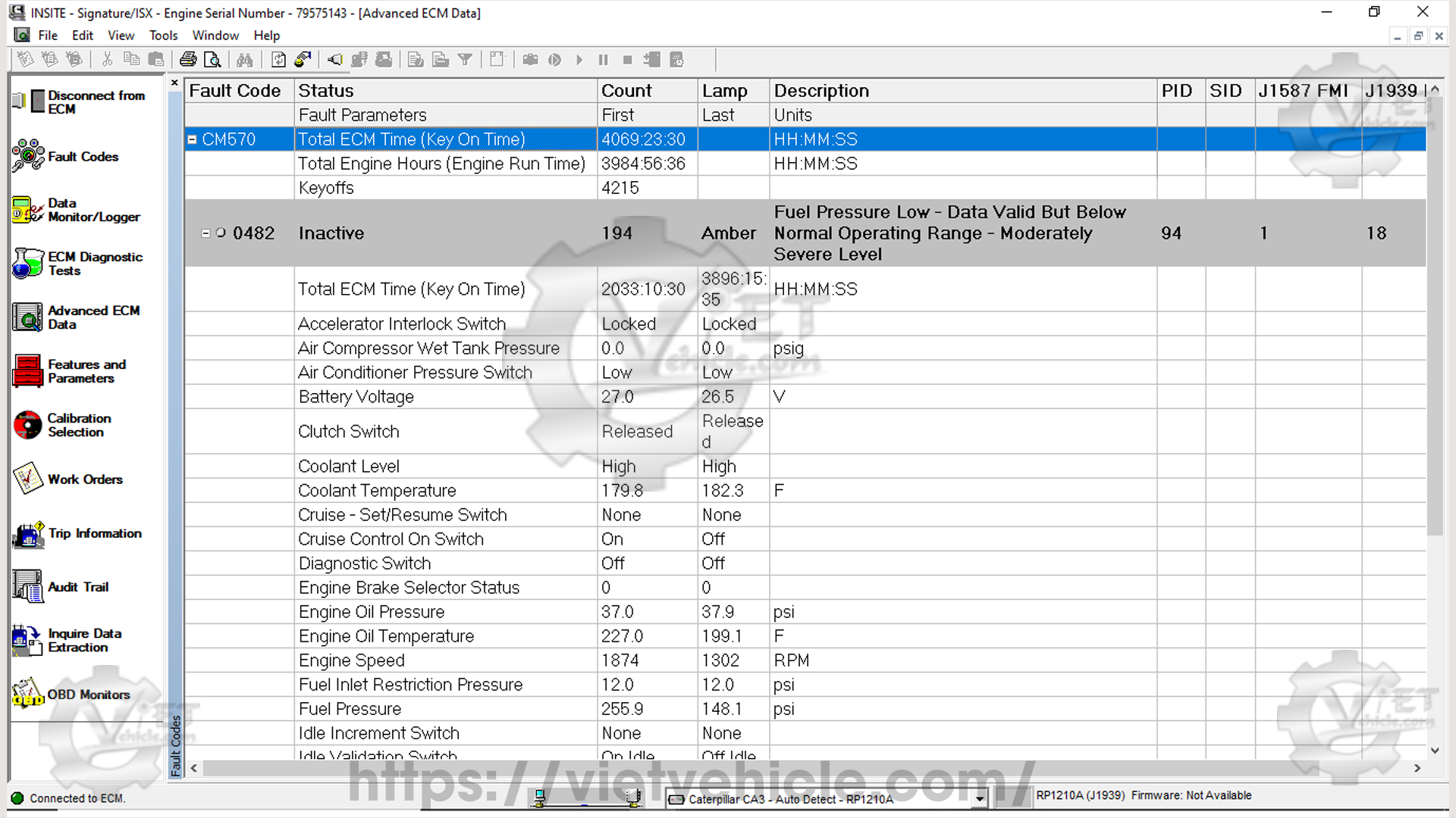 How to check ECM Time on Cummins engine using Insite 1