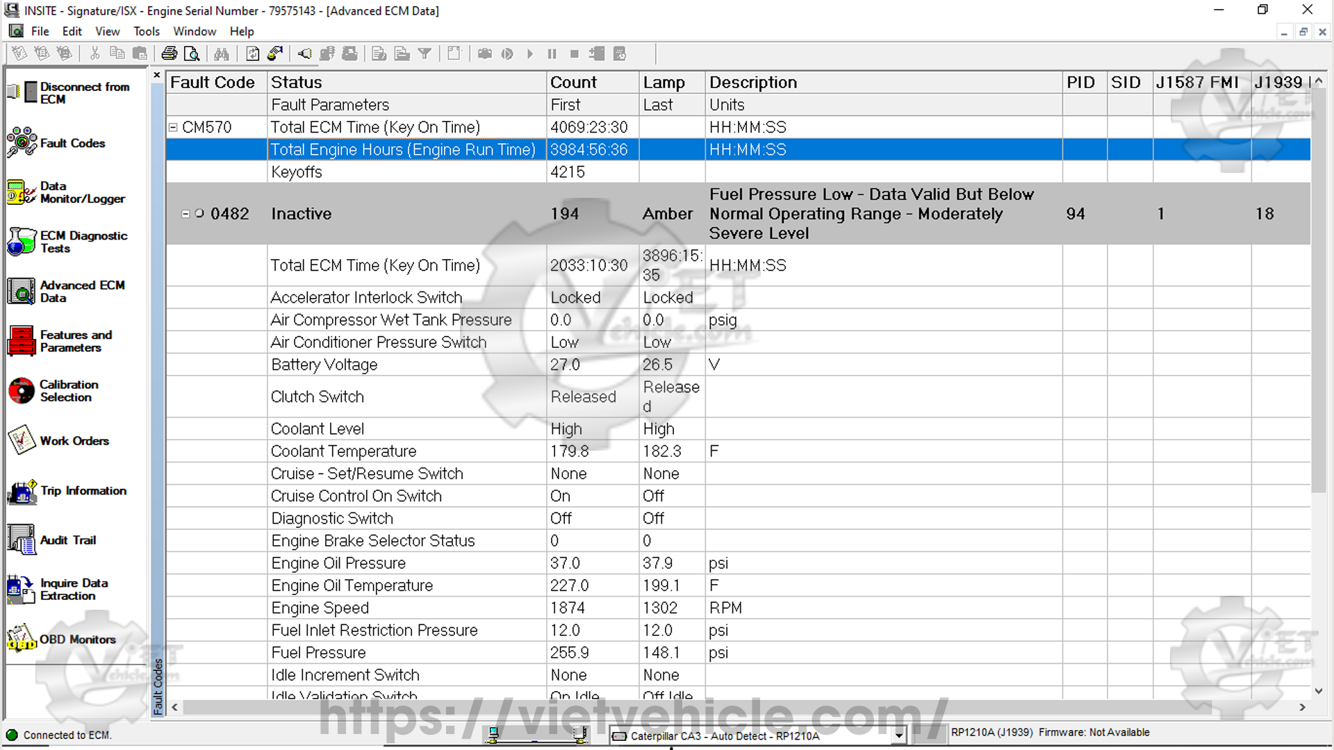 How to check ECM Time on Cummins engine using Insite 2