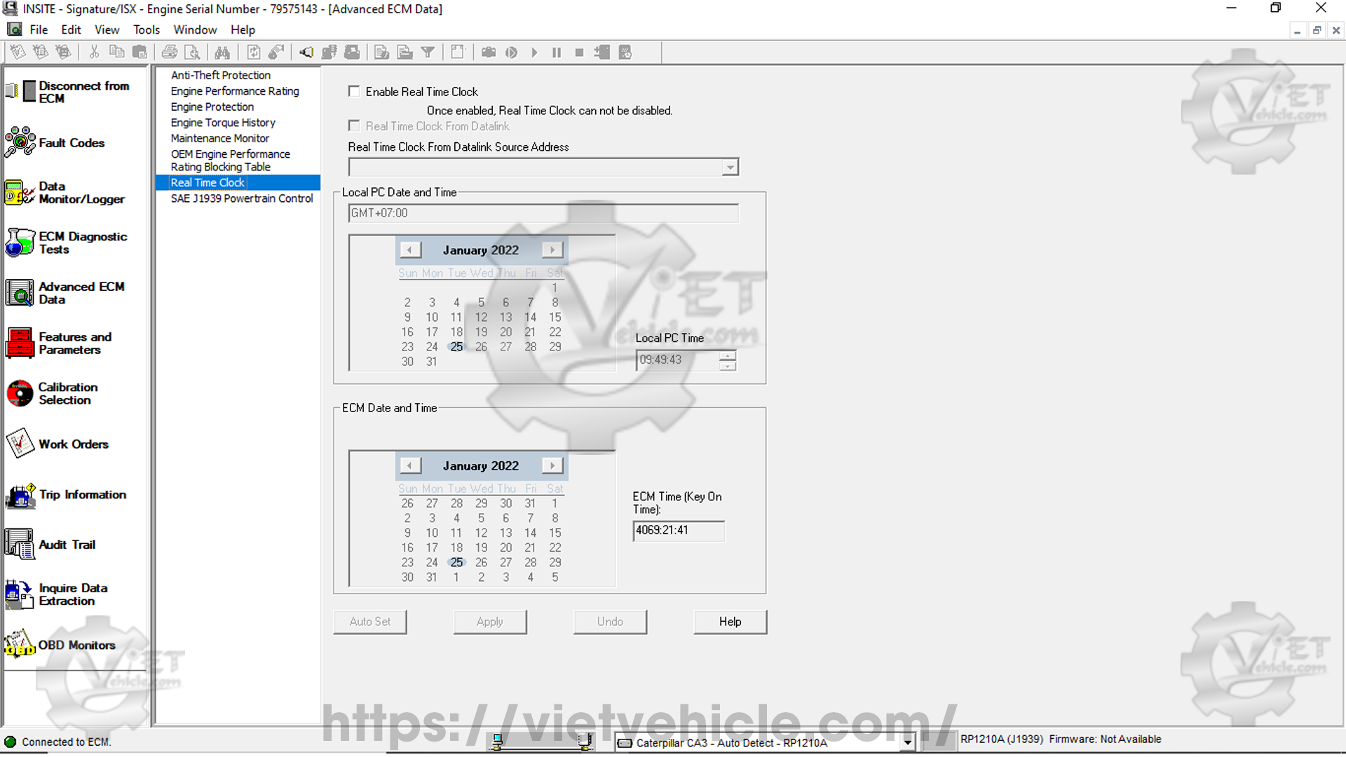 How to check ECM Time on Cummins engine using Insite 3