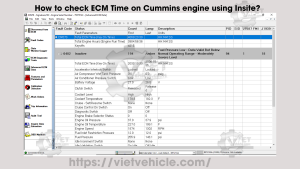 How to check ECM Time on Cummins engine using Insite