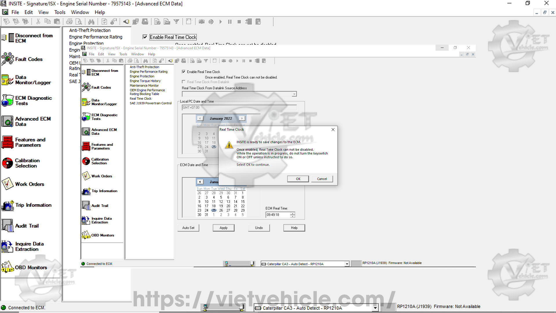 How to check ECM Time on Cummins engine using Insite 5