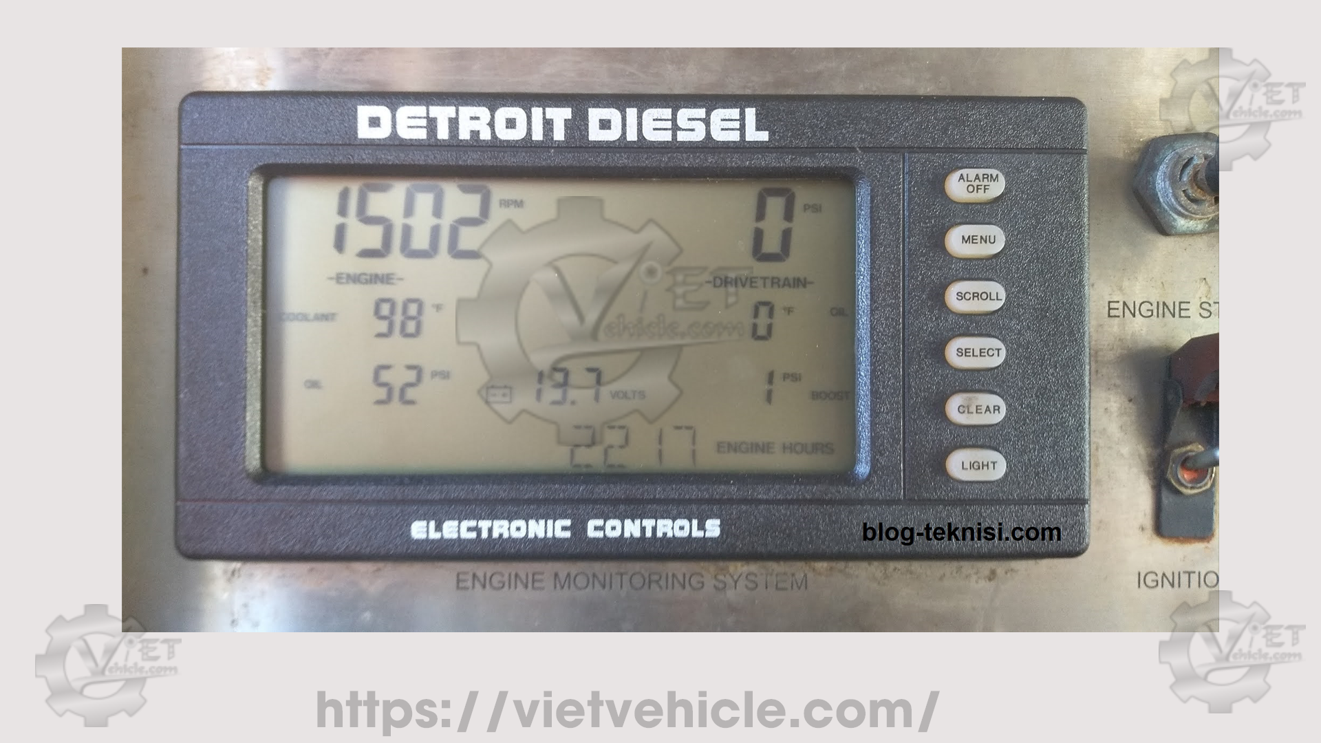 How to operate the Electronic Display Module EDM on Detroit engine 2