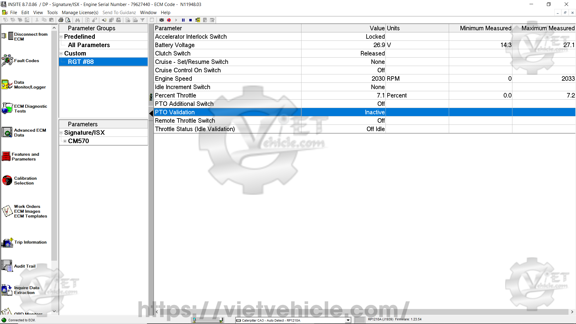 How to test Cruise Control PTO Remote PTO on Cummins engine 3