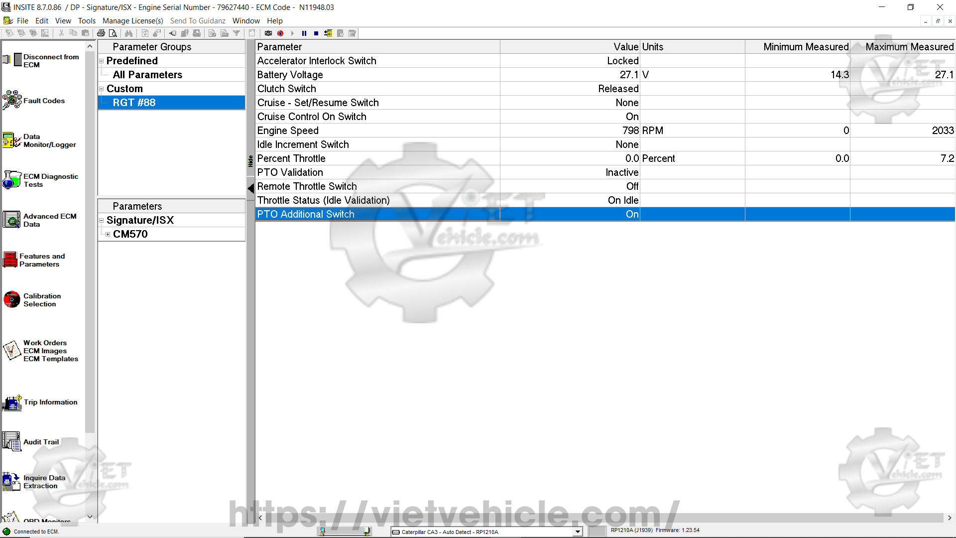How to test Cruise Control PTO Remote PTO on Cummins engine 4