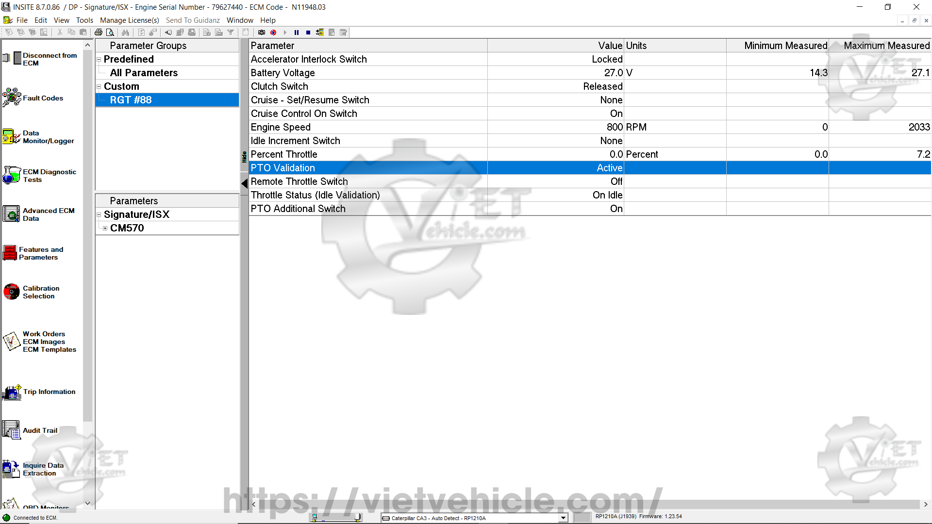 How to test Cruise Control PTO Remote PTO on Cummins engine 7