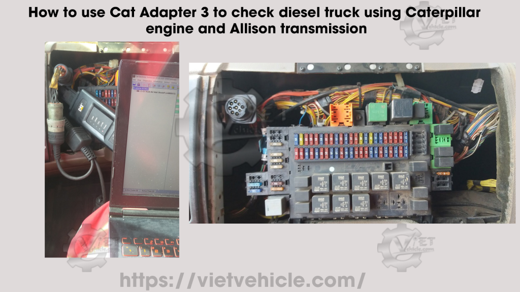 How to use Cat Adapter 3 to check diesel truck using Caterpillar engine and Allison transmission