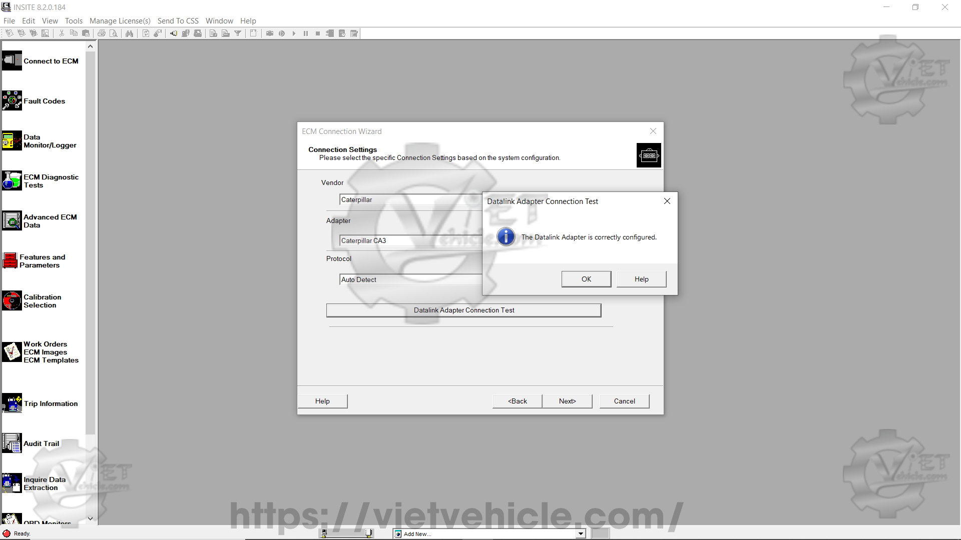 How to use Cat Adapter 3 to check diesel truck using Caterpillar engine and Allison transmission 14