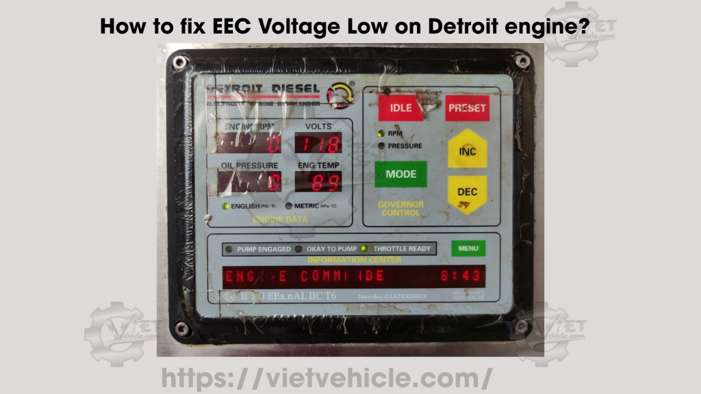 How to fix EEC Voltage Low on Detroit engine