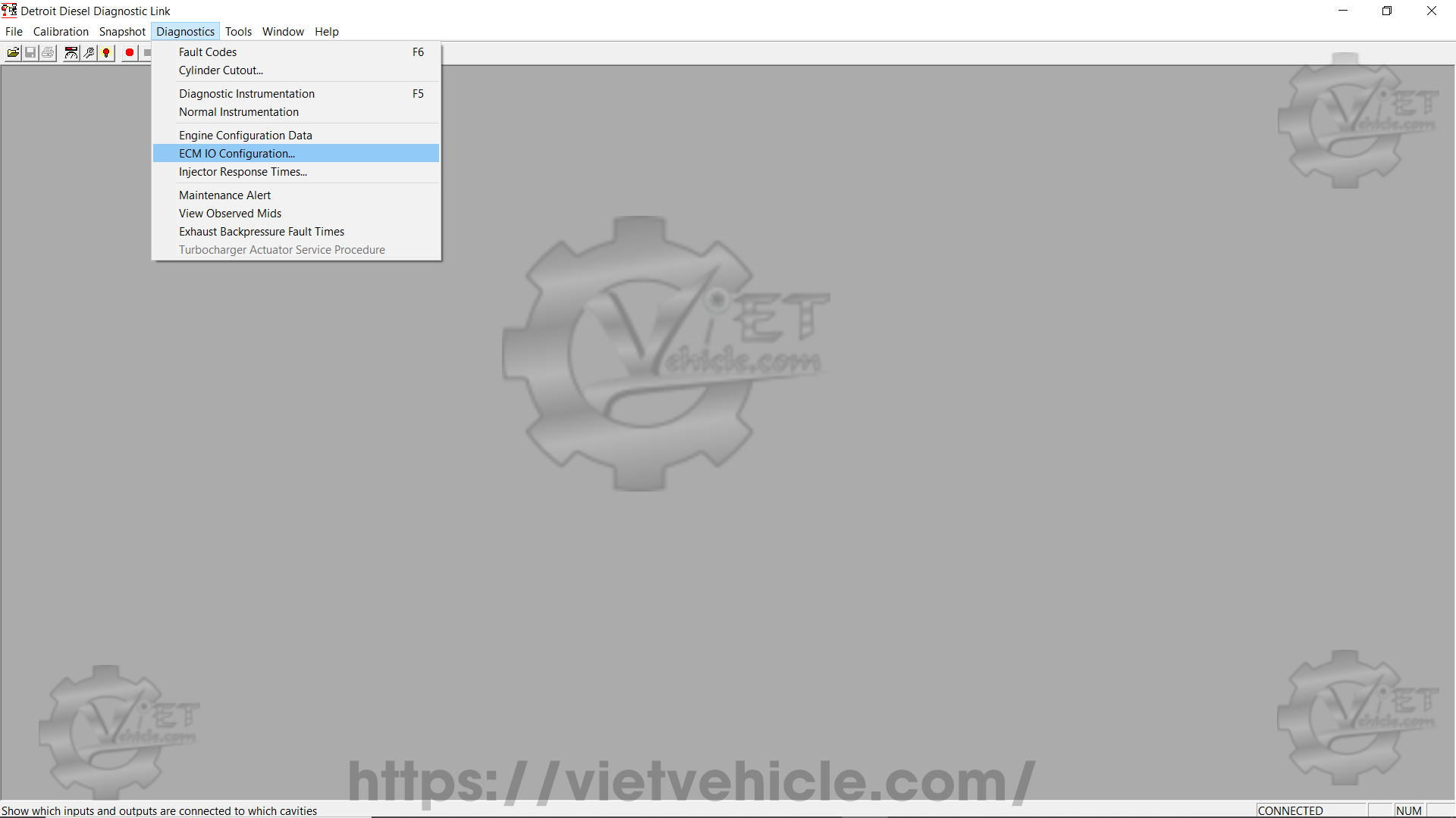 How to use ECM I O Configuration function on Detroit DDDL 2